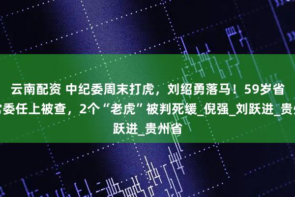 云南配资 中纪委周末打虎，刘绍勇落马！59岁省委常委任上被查，2个“老虎”被判死缓_倪强_刘跃进_贵州省
